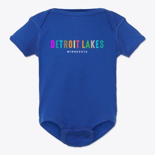 Detroit Lakes Minnesota Color Pop Baby Onesie