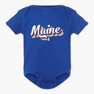  Maine Retro Candy Vibes Baby Onesie