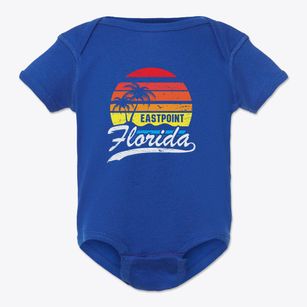 Eastpoint Florida Palm Tree Sunset Baby Onesie