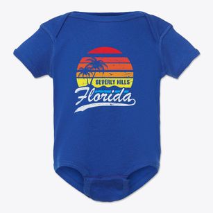 Beverly Hills Florida Palm Tree Sunset Baby Onesie