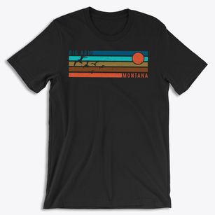 Big Arm Montana Blissful Sunset Soft Lightweight T-Shirt 
