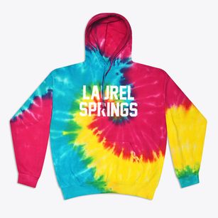 Laurel Springs New Jersey Classic Block Tie-Dye Sweatshirt