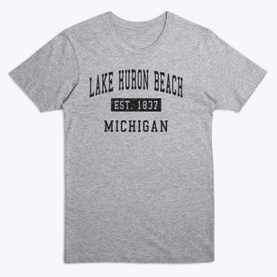 Lake Huron Beach Michigan Classic Established Premium T-Shirt