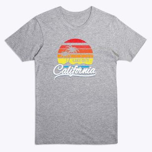 Lake City California Palm Tree Sunset Premium T-Shirt