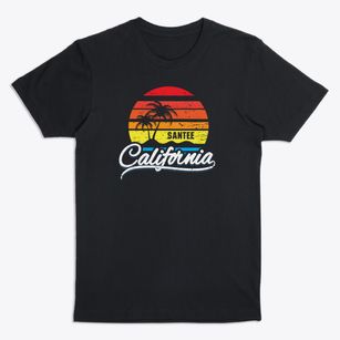 Santee California Palm Tree Sunset Premium T-Shirt