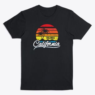 Valinda California Palm Tree Sunset Premium T-Shirt