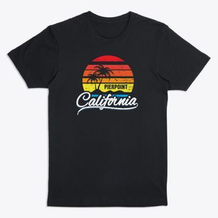 Pierpoint California Palm Tree Sunset Premium T-Shirt