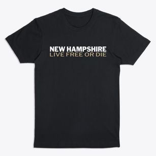  New Hampshire White and Gold Premium T-Shirt