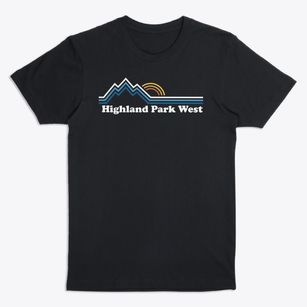 Highland Park West North Carolina Mountain View Premium T-Shirt