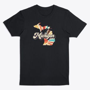  Michigan Retro Art Premium T-Shirt