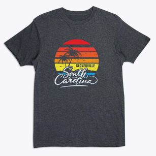 Gloverville South Carolina Palm Tree Sunset Premium T-Shirt