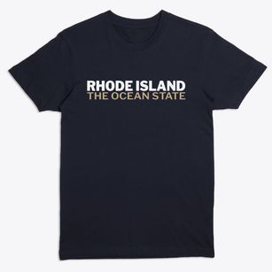  Rhode Island White and Gold Premium T-Shirt