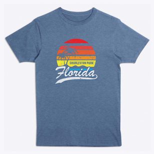 Charleston Park Florida Palm Tree Sunset Premium T-Shirt