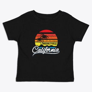 Mckinleyville California Palm Tree Sunset Toddler T-Shirt