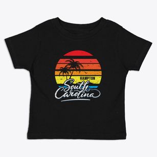 Hampton South Carolina Palm Tree Sunset Toddler T-Shirt