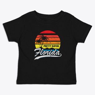 Pretty Bayou Florida Palm Tree Sunset Toddler T-Shirt