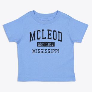 Mcleod Mississippi Classic Established Toddler T-Shirt