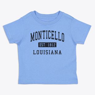 Monticello Louisiana Classic Established Toddler T-Shirt