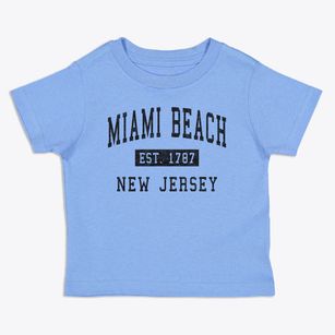 Miami Beach New Jersey Classic Established Toddler T-Shirt