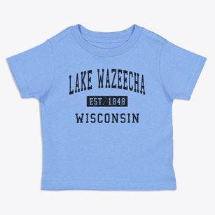 Lake Wazeecha Wisconsin Classic Established Toddler T-Shirt