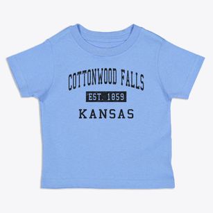 Cottonwood Falls Kansas Classic Established Toddler T-Shirt