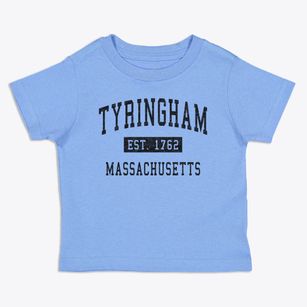 Tyringham Massachusetts Classic Established Toddler T-Shirt