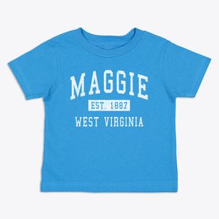 Maggie West Virginia Classic Established Toddler T-Shirt