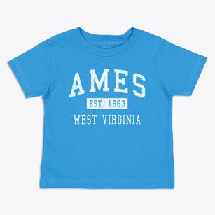 Ames West Virginia Classic Established Toddler T-Shirt