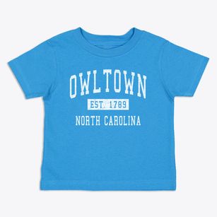 Owltown North Carolina Classic Established Toddler T-Shirt