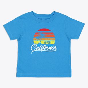 Garnet California Palm Tree Sunset Toddler T-Shirt