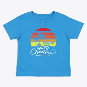 Gloverville South Carolina Palm Tree Sunset Toddler T-Shirt