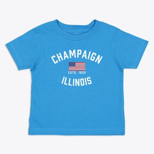 Champaign Illinois Patriot Toddler T-Shirt