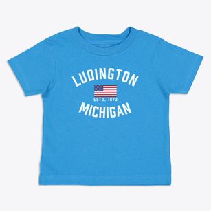 Ludington Michigan Patriot Toddler T-Shirt