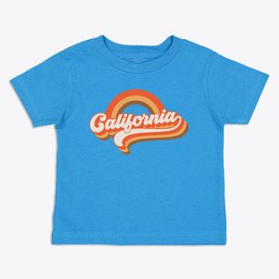  California Retro Rainbow Toddler T-Shirt