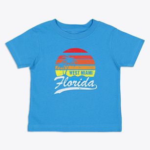 West Miami Florida Palm Tree Sunset Toddler T-Shirt