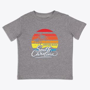 Surfside Beach South Carolina Palm Tree Sunset Toddler T-Shirt
