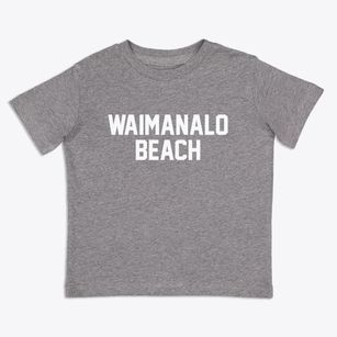 Waimanalo Beach Hawaii Classic Block Toddler T-Shirt