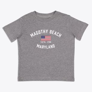 Magothy Beach Maryland Patriot Toddler T-Shirt
