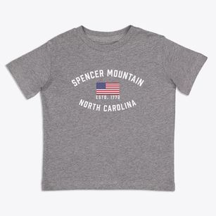 Spencer Mountain North Carolina Patriot Toddler T-Shirt