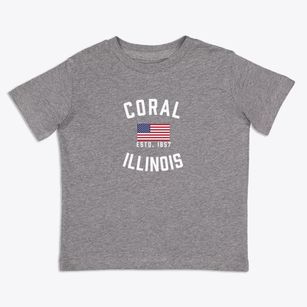 Coral Illinois Patriot Toddler T-Shirt