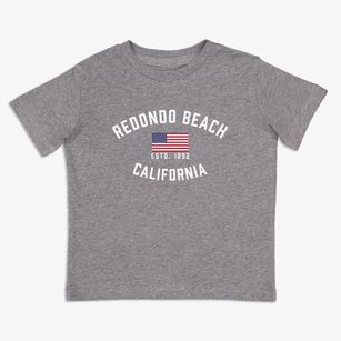 Redondo Beach California Patriot Toddler T-Shirt