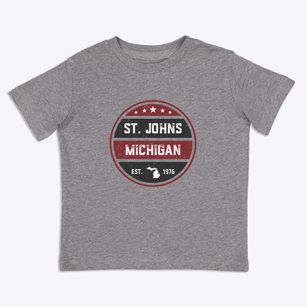 St. Johns Michigan Americana Toddler T-Shirt