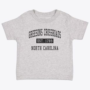 Greesons Crossroads North Carolina Classic Established Toddler T-Shirt