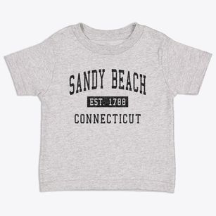 Sandy Beach Connecticut Classic Established Toddler T-Shirt