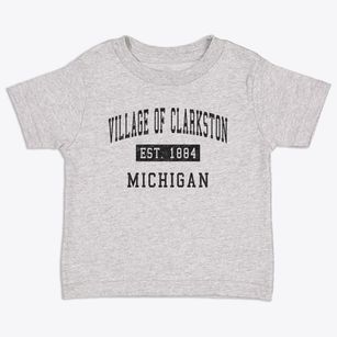 Village Of Clarkston Michigan Classic Established Toddler T-Shirt