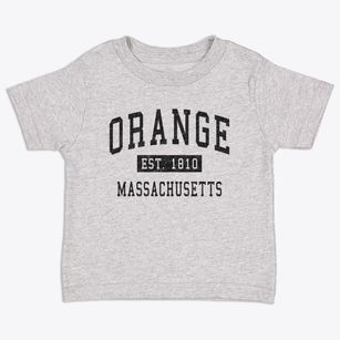 Orange Massachusetts Classic Established Toddler T-Shirt