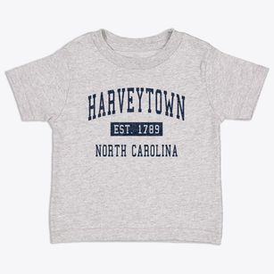 Harveytown North Carolina Classic Established Toddler T-Shirt