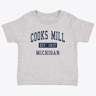 Cooks Mill Michigan Classic Established Toddler T-Shirt