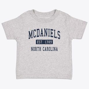Mcdaniels North Carolina Classic Established Toddler T-Shirt