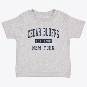 Cedar Bluffs New York Classic Established Toddler T-Shirt